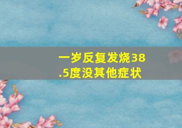 一岁反复发烧38.5度没其他症状