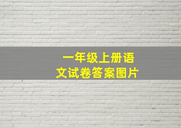 一年级上册语文试卷答案图片