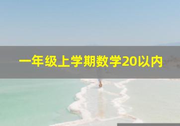 一年级上学期数学20以内