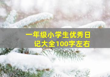 一年级小学生优秀日记大全100字左右