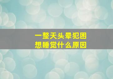 一整天头晕犯困想睡觉什么原因