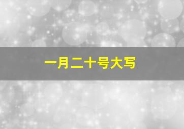 一月二十号大写