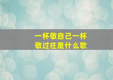 一杯敬自己一杯敬过往是什么歌