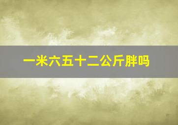 一米六五十二公斤胖吗