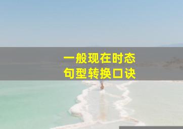 一般现在时态句型转换口诀