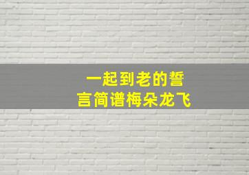 一起到老的誓言简谱梅朵龙飞