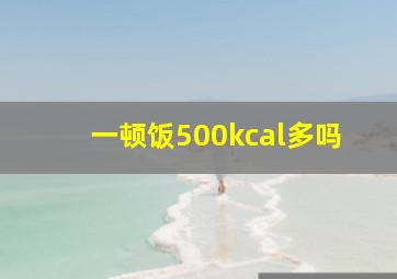 一顿饭500kcal多吗