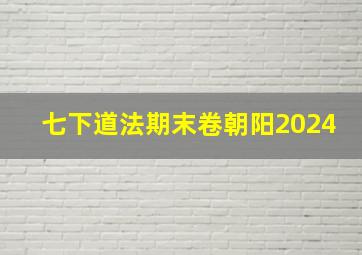 七下道法期末卷朝阳2024