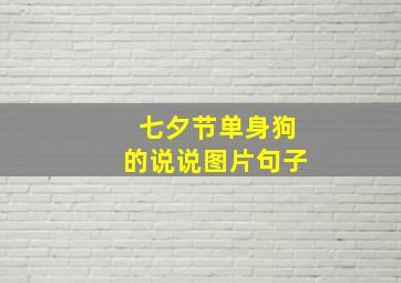 七夕节单身狗的说说图片句子