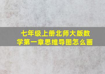 七年级上册北师大版数学第一章思维导图怎么画