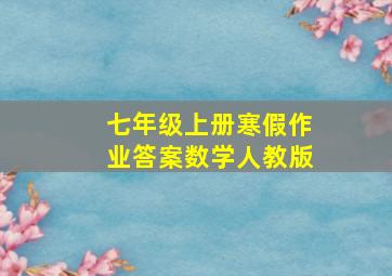 七年级上册寒假作业答案数学人教版