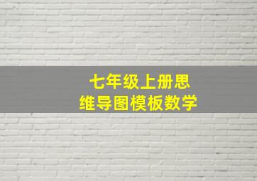 七年级上册思维导图模板数学