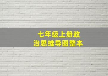 七年级上册政治思维导图整本