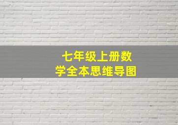 七年级上册数学全本思维导图