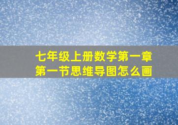 七年级上册数学第一章第一节思维导图怎么画