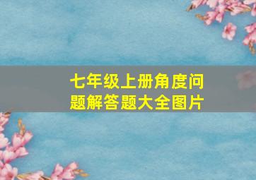 七年级上册角度问题解答题大全图片