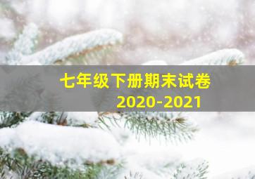 七年级下册期末试卷2020-2021