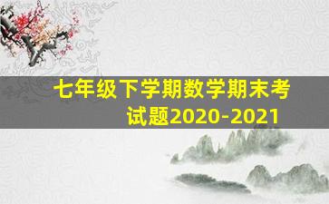 七年级下学期数学期末考试题2020-2021