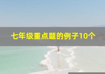 七年级重点题的例子10个