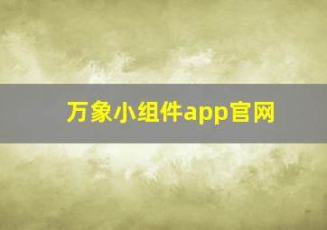 万象小组件app官网