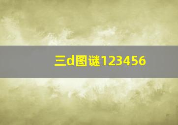 三d图谜123456