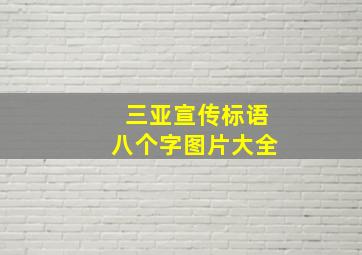 三亚宣传标语八个字图片大全