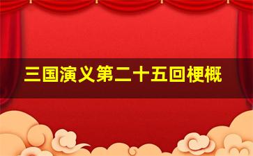 三国演义第二十五回梗概