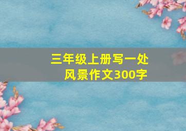 三年级上册写一处风景作文300字