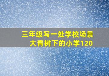 三年级写一处学校场景大青树下的小学120