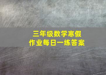 三年级数学寒假作业每日一练答案