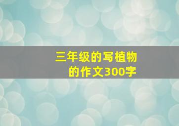 三年级的写植物的作文300字