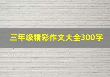 三年级精彩作文大全300字