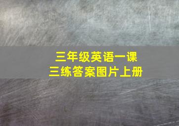 三年级英语一课三练答案图片上册