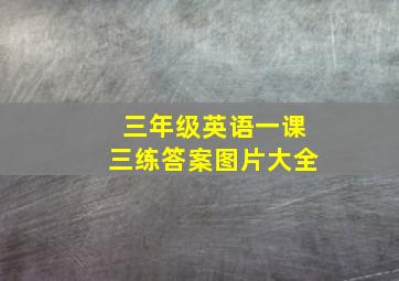 三年级英语一课三练答案图片大全