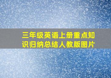 三年级英语上册重点知识归纳总结人教版图片