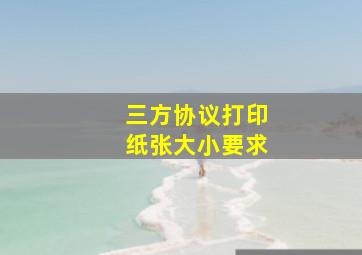 三方协议打印纸张大小要求