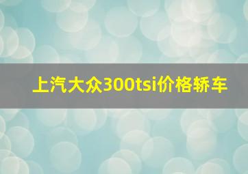 上汽大众300tsi价格轿车