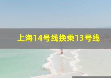 上海14号线换乘13号线