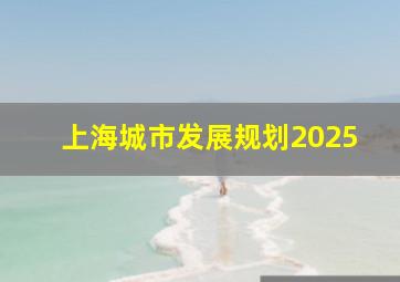 上海城市发展规划2025