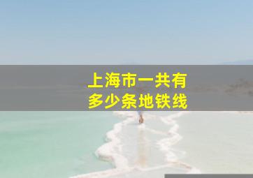 上海市一共有多少条地铁线