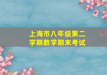 上海市八年级第二学期数学期末考试