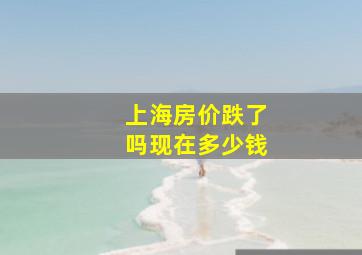 上海房价跌了吗现在多少钱