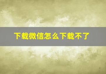 下载微信怎么下载不了