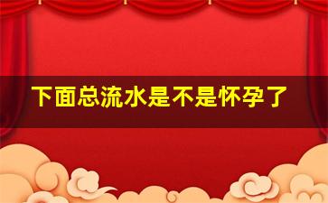 下面总流水是不是怀孕了