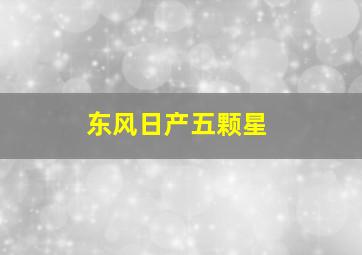 东风日产五颗星