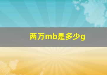 两万mb是多少g