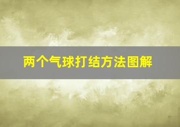 两个气球打结方法图解