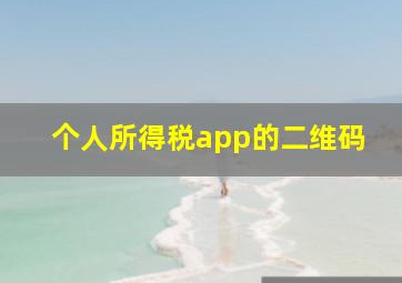 个人所得税app的二维码