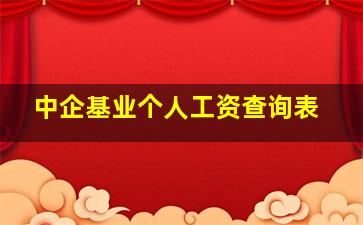 中企基业个人工资查询表