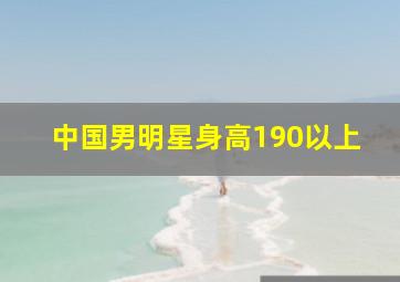 中国男明星身高190以上